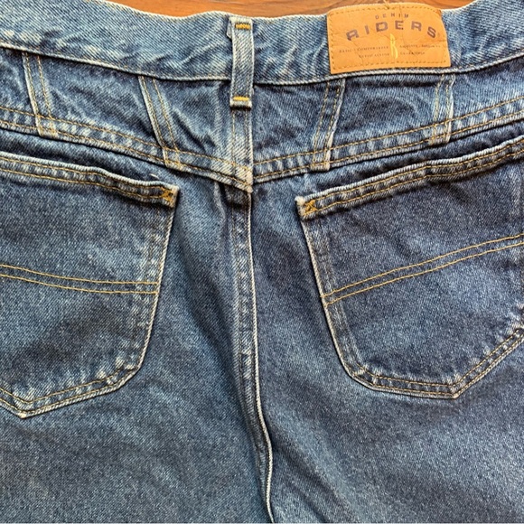 Riders 1305544 100% Cotton Rigid Medium Wash High Rise Straight Leg Jeans Sz 18L - Picture 13 of 13
